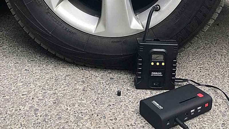 GOOLOO Portable Tire Inflator, $20 with code 5UB7Z3BC